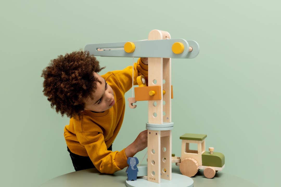 Houten hijskraan