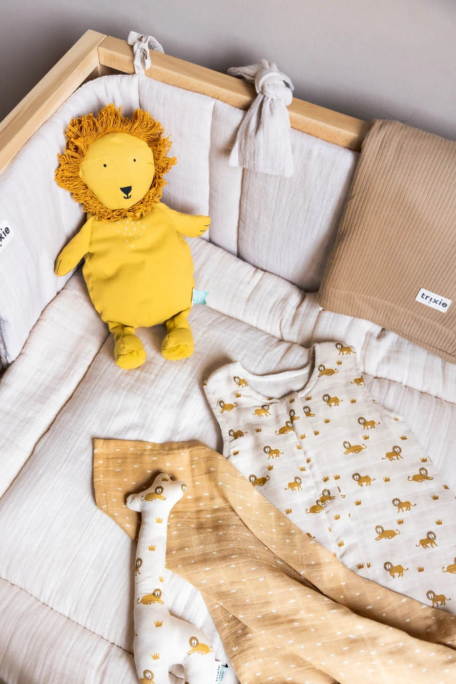 Gigoteuse en mousseline sans manches | 70cm - Lively Lion