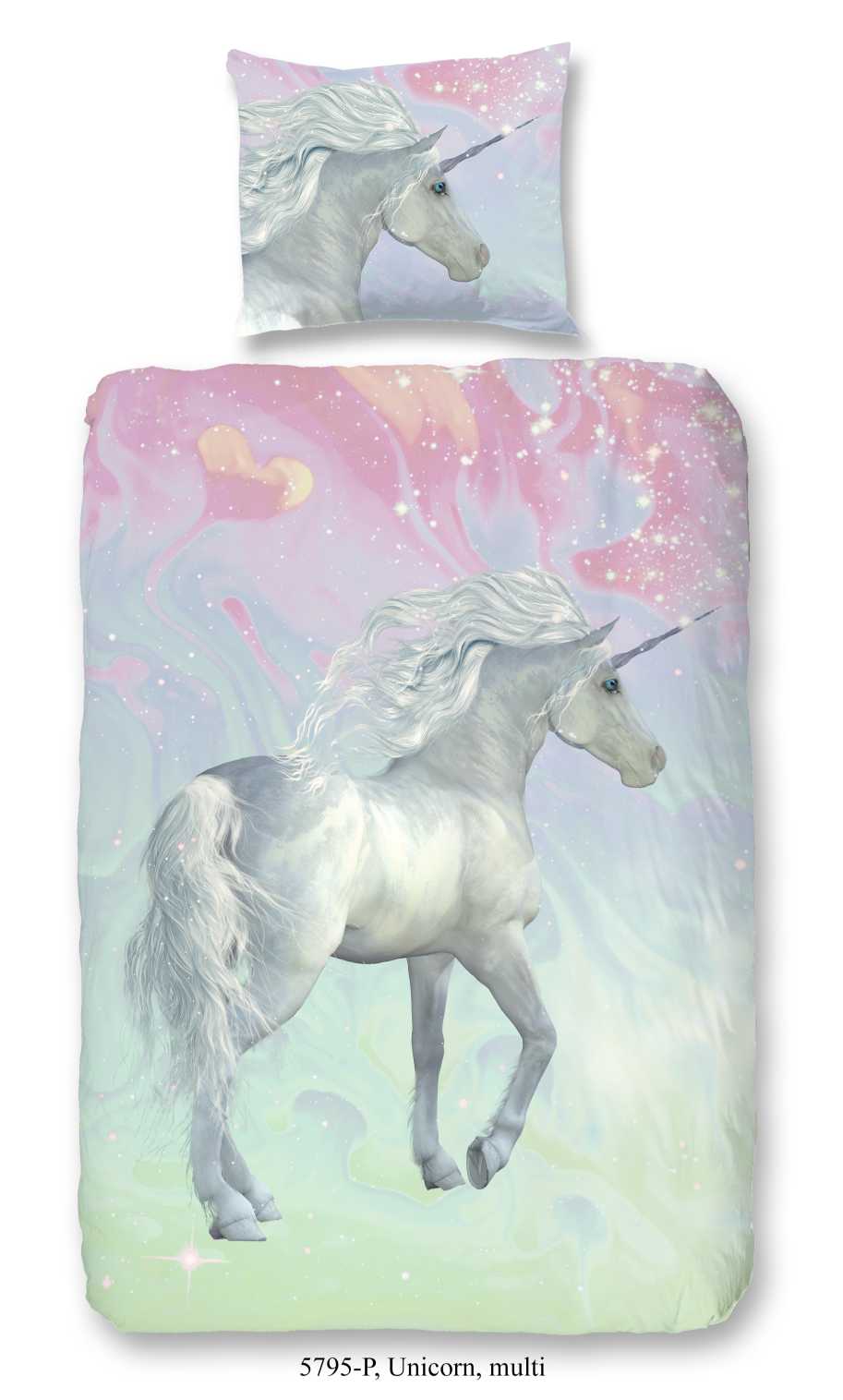 Good Morning - Dekbedovertrek - Unicorn - Multi
