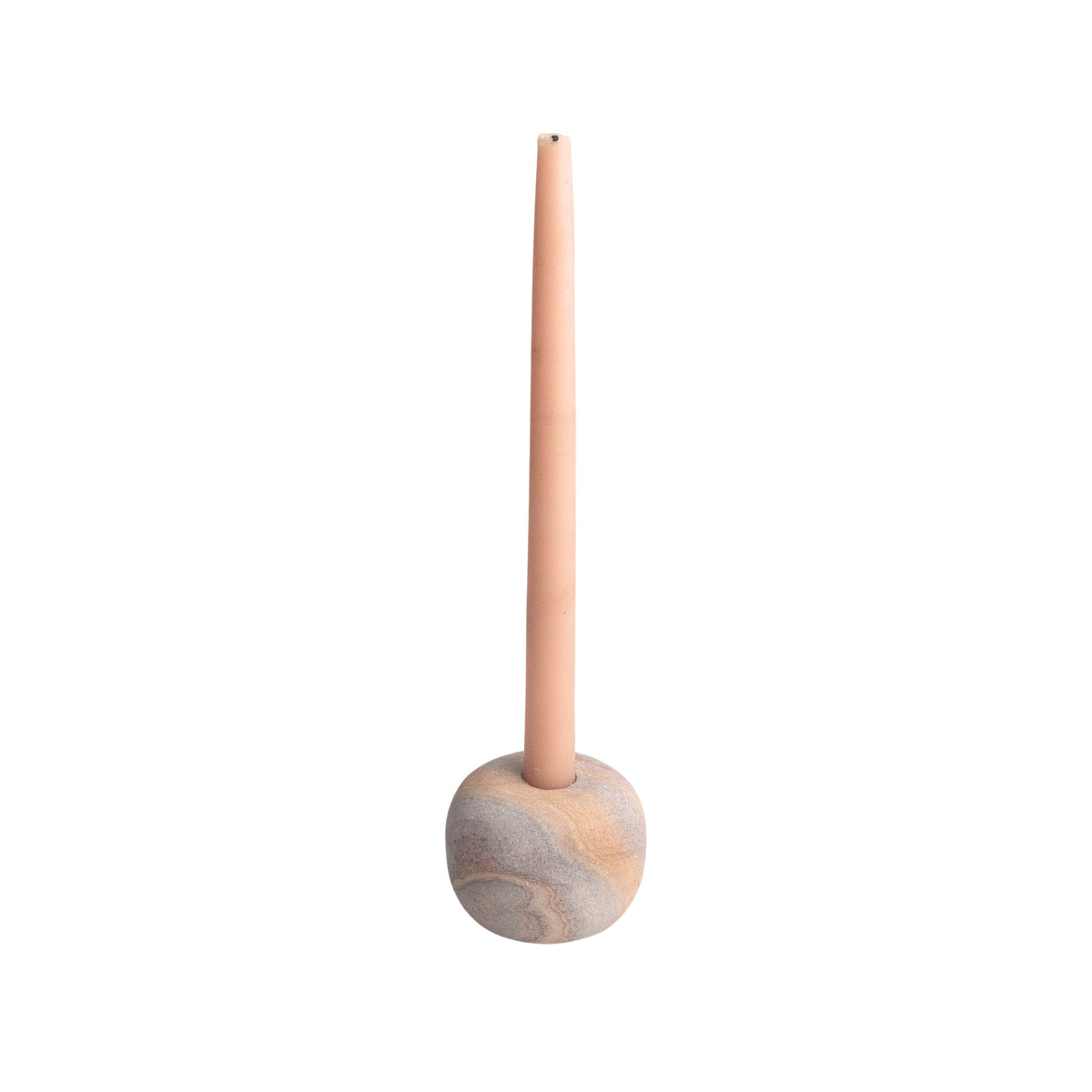 Rainbow Sandstone Pebble Candleholder, Large