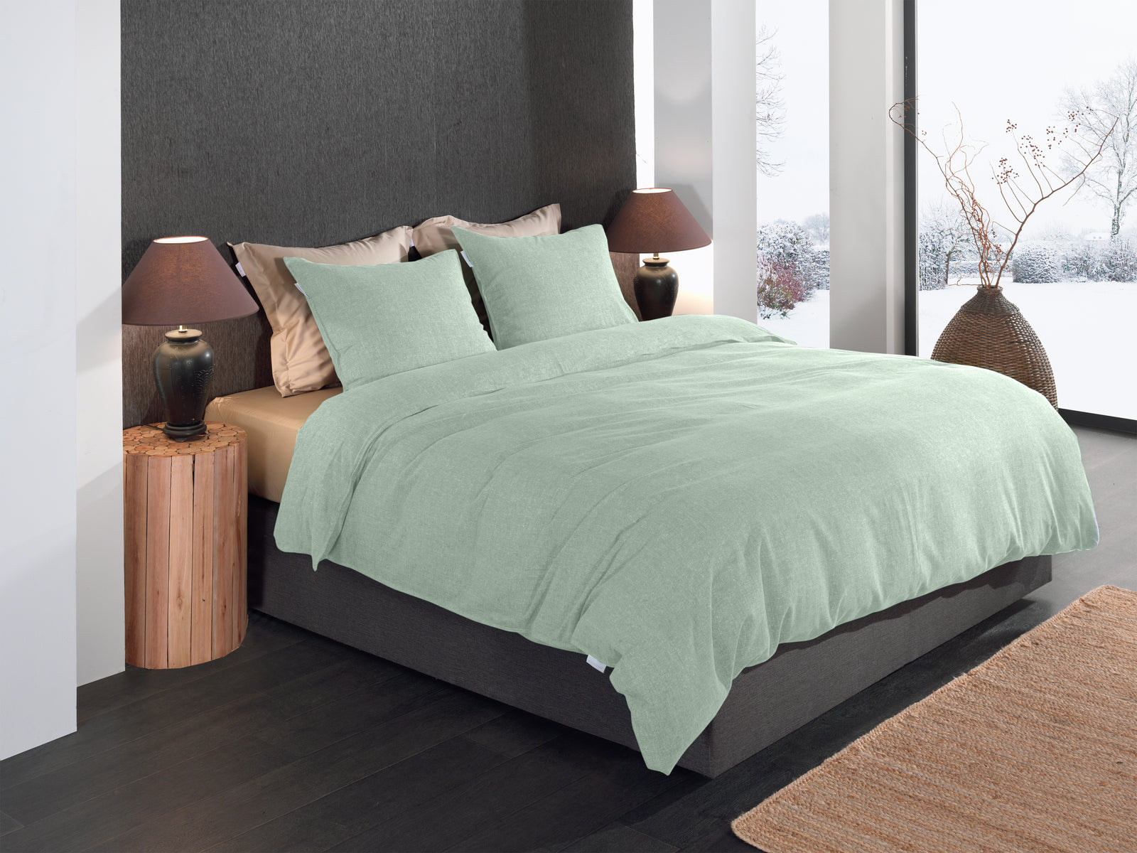Heckettlane - Housse De Couette - Franela - Laurel Green