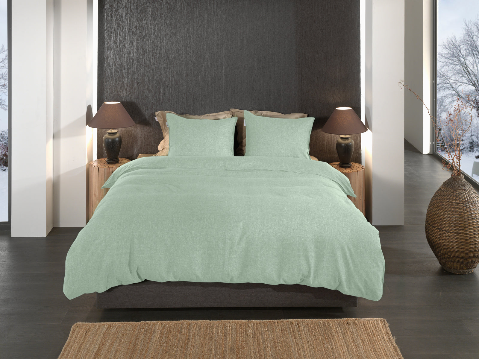 Heckettlane - Housse De Couette - Franela - Laurel Green