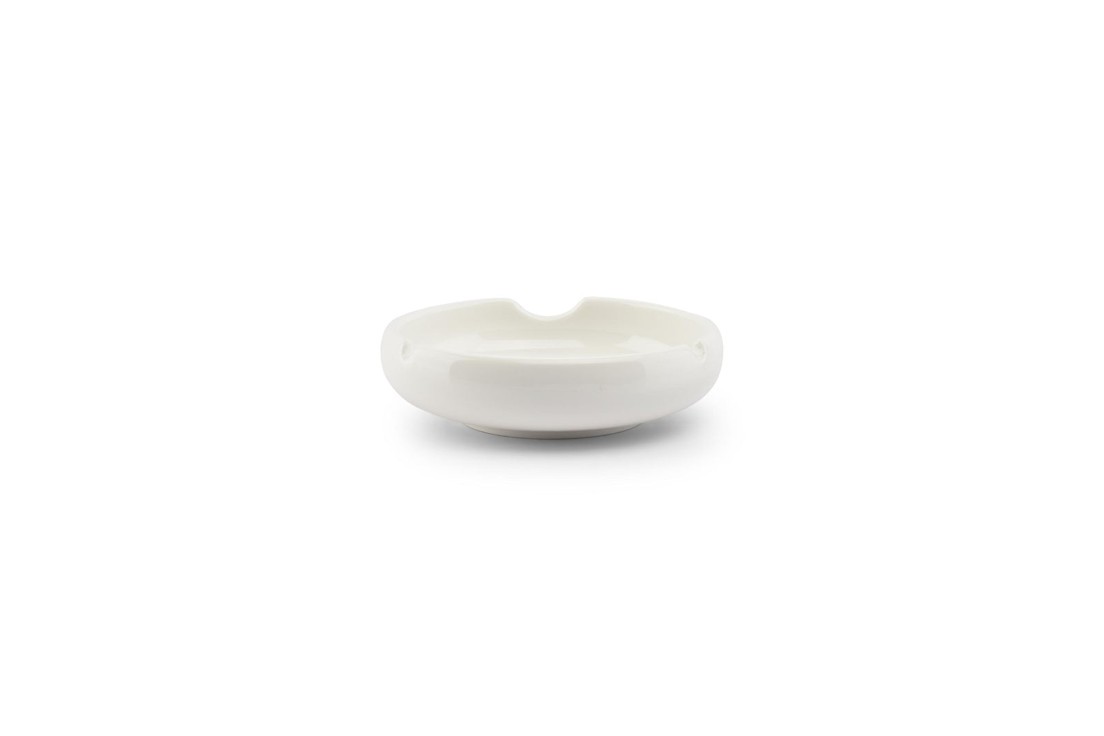 S&P - Asbak 12xH3,5cm porselein wit Smoke - 1 SET - 4 stuks