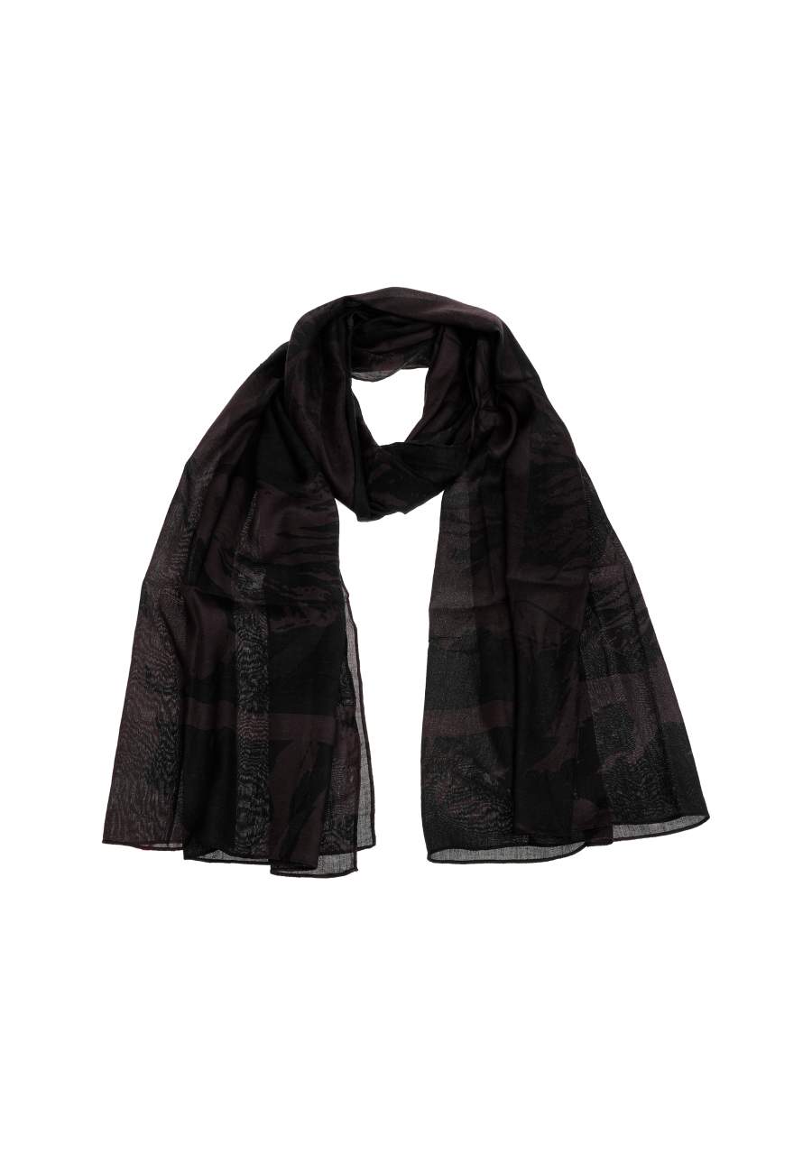 Sjaal - Scarf Flora - Dark Choco