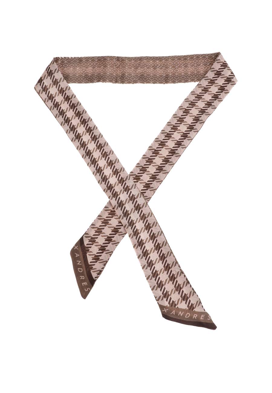 Sjaal - Scarf Wrappy Silk - Deep Taupe