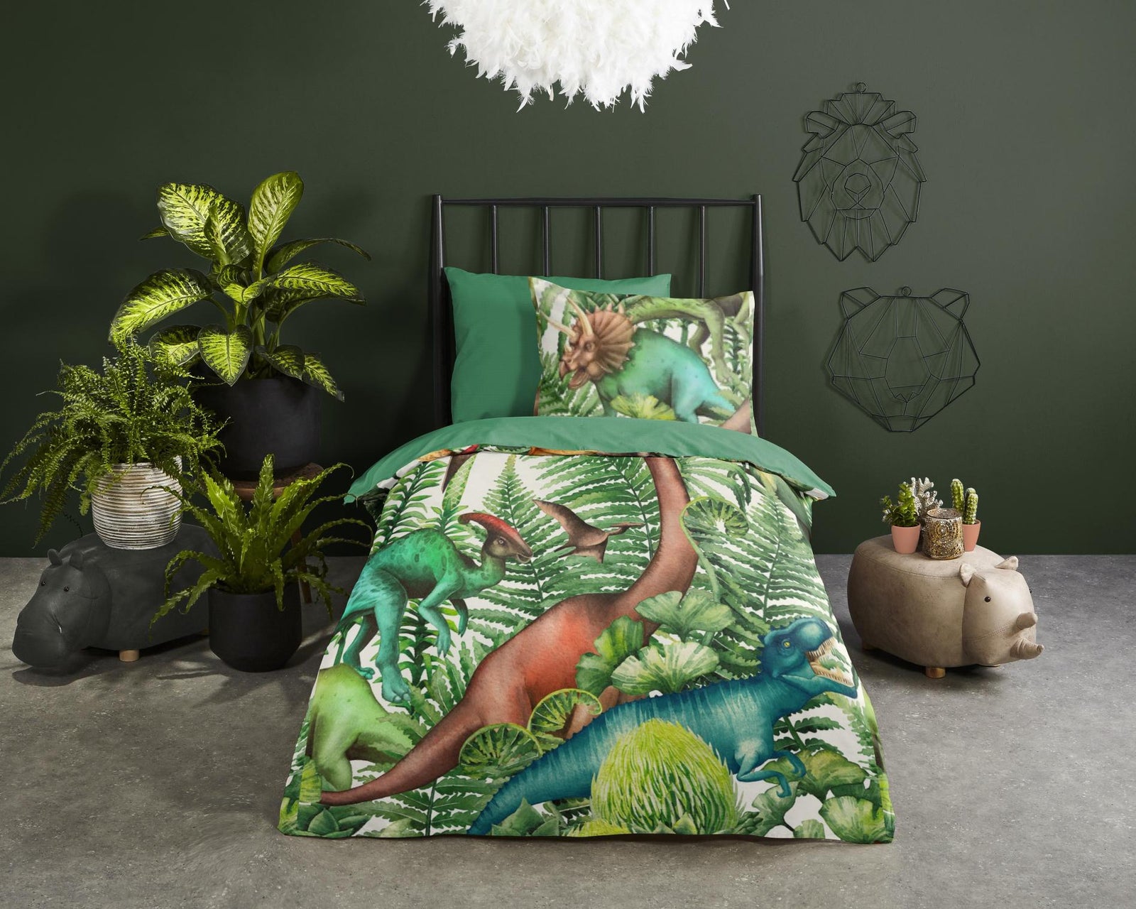 Good Morning - Dekbedovertrek - Prehistory - Green