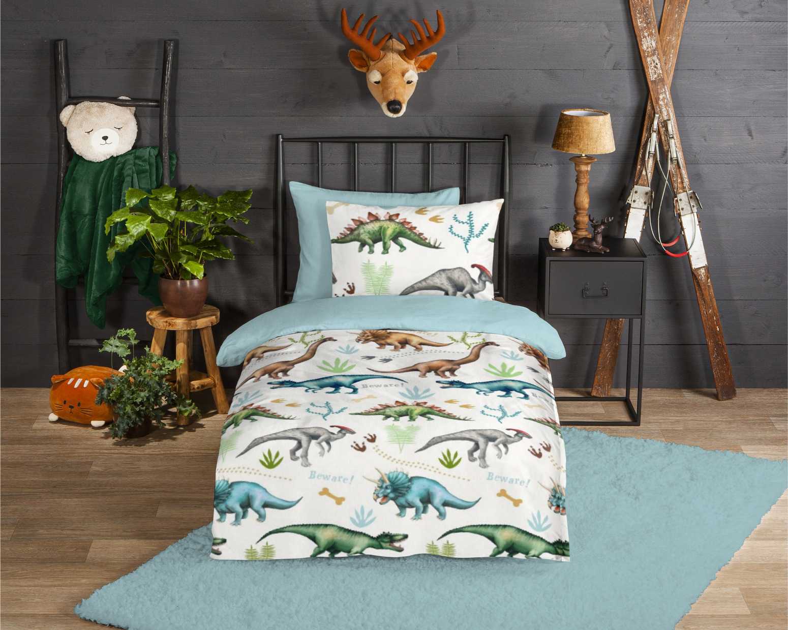 Good Morning - Housse De Couette - Dino - Multi