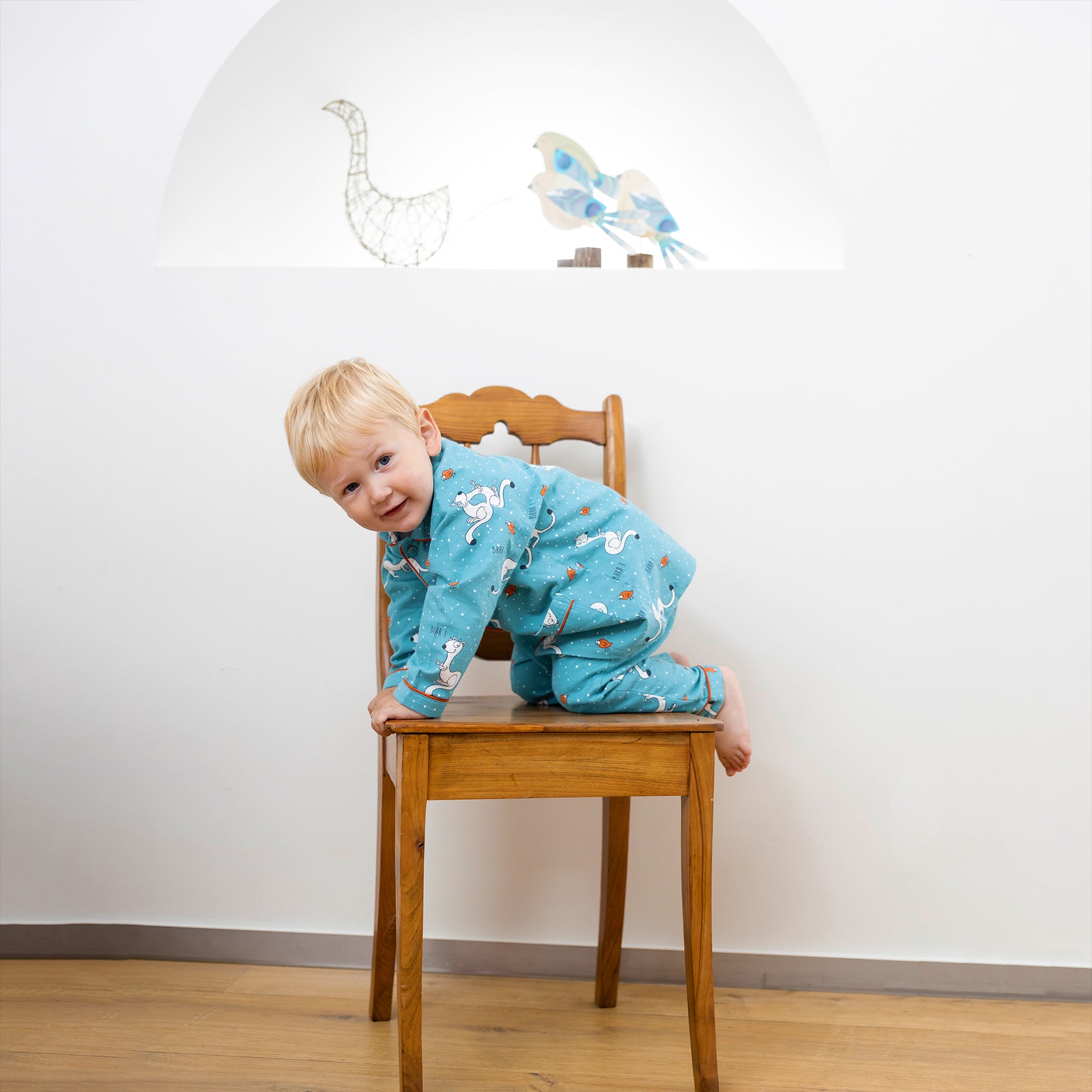 Chemise De Nuit - Fille - Bleu Aquarelle