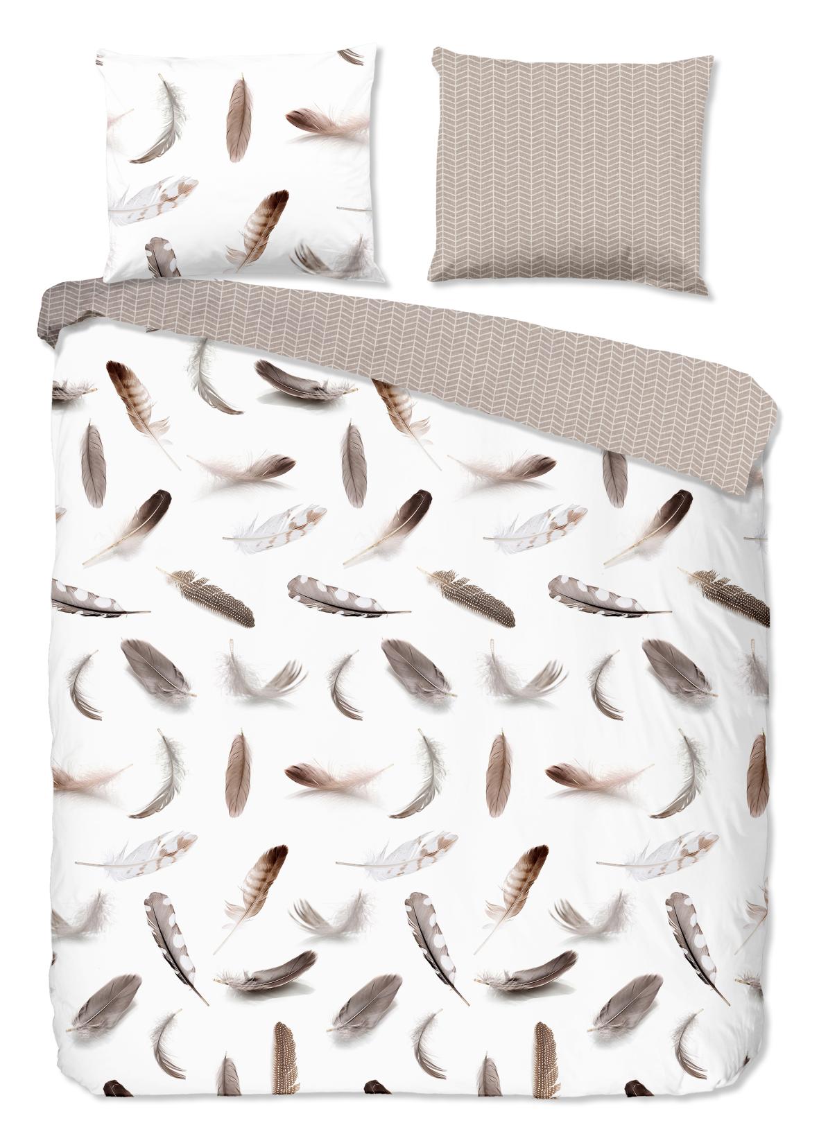 Good Morning - Dekbedovertrek - Feathers - White