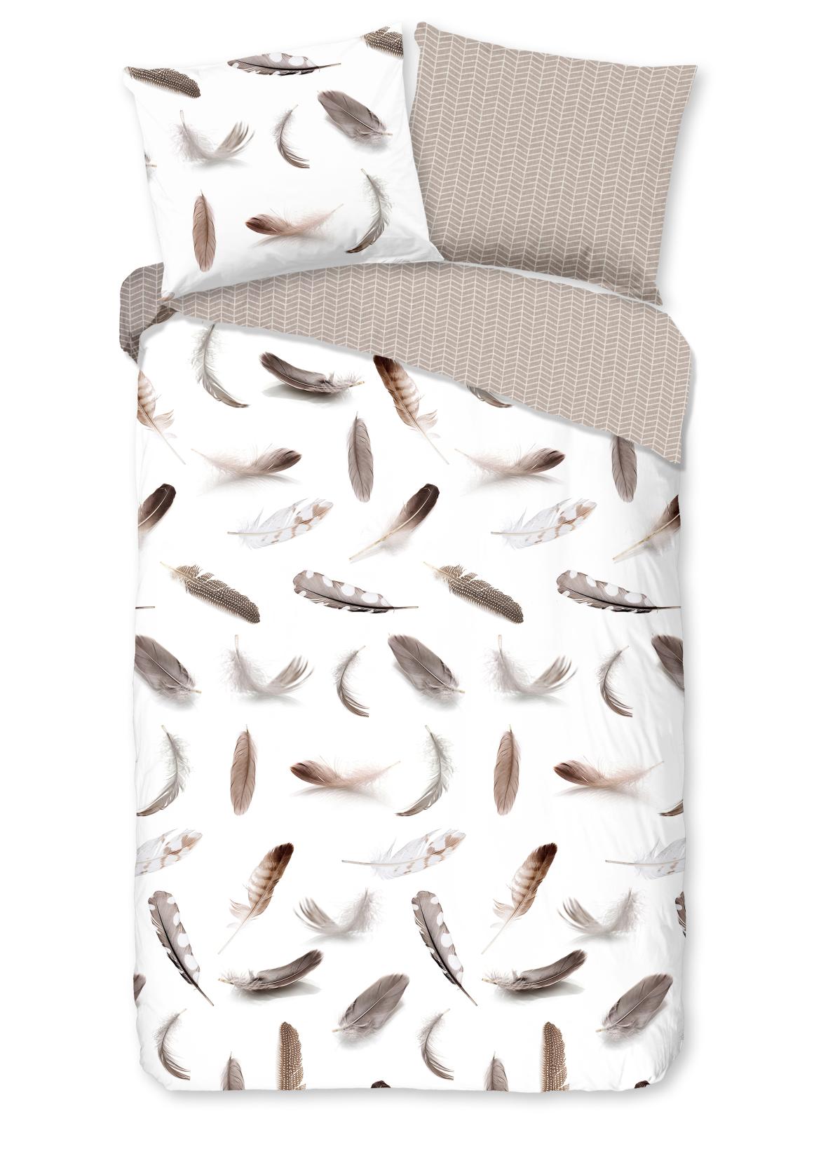 Good Morning - Dekbedovertrek - Feathers - White