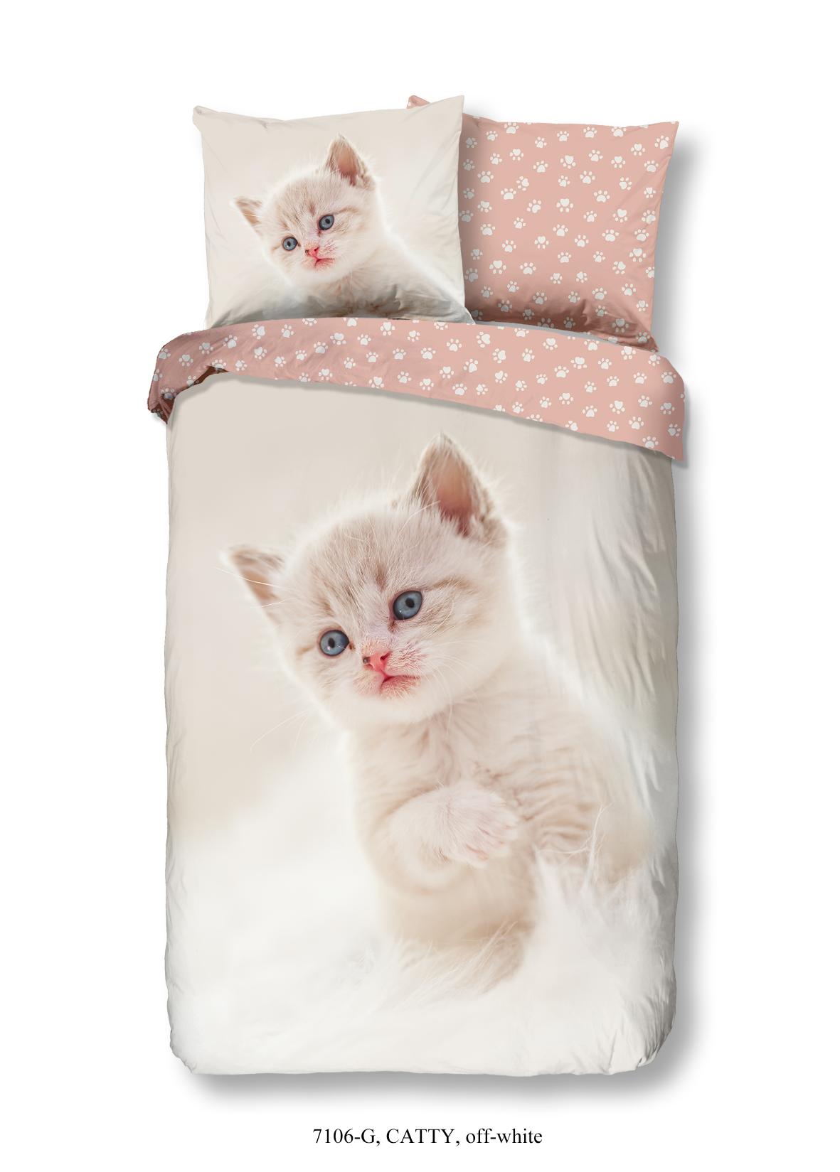 Good Morning - Dekbedovertrek - Catty - Ecru