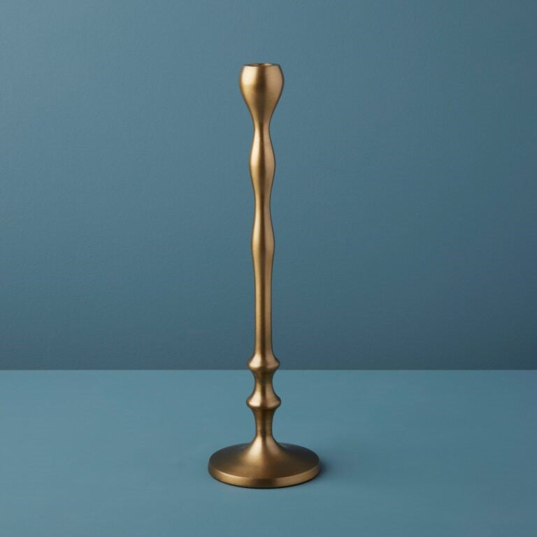 Belsana kandelaar in verouderd brons, medium