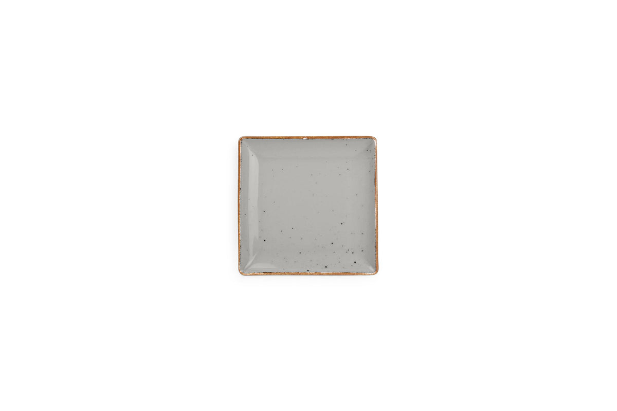 S&P - Collect Assiette plate 11x11cm gris Collect - 1 SET - 6 pièces