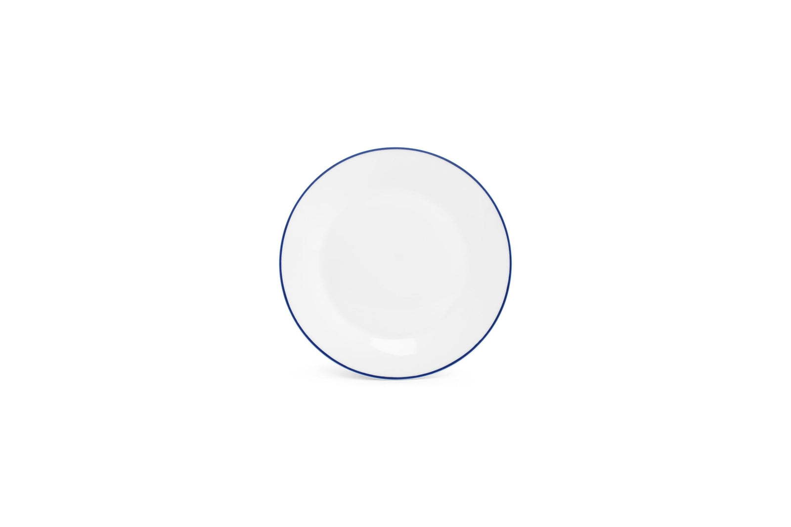 S&P - Basic White Plat bord 20cm blue rim Basic White - 1 SET - 6 stuks