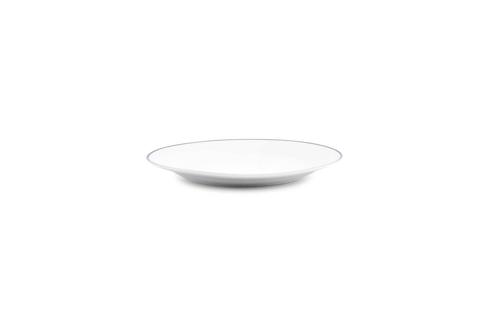 S&P - Basic White Plat bord 20cm blue rim Basic White - 1 SET - 6 stuks