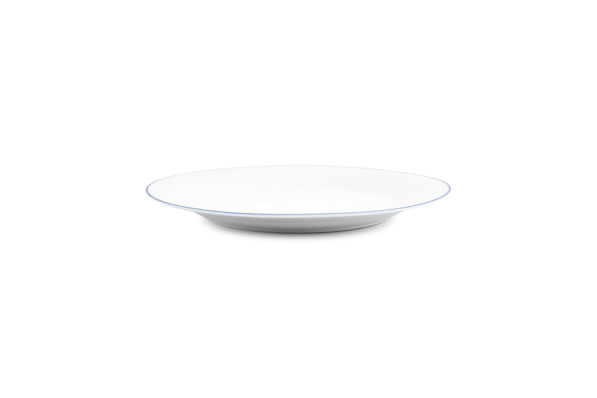 S&P - Basic White Plat bord 27cm blue rim Basic White - 1 SET - 6 stuks