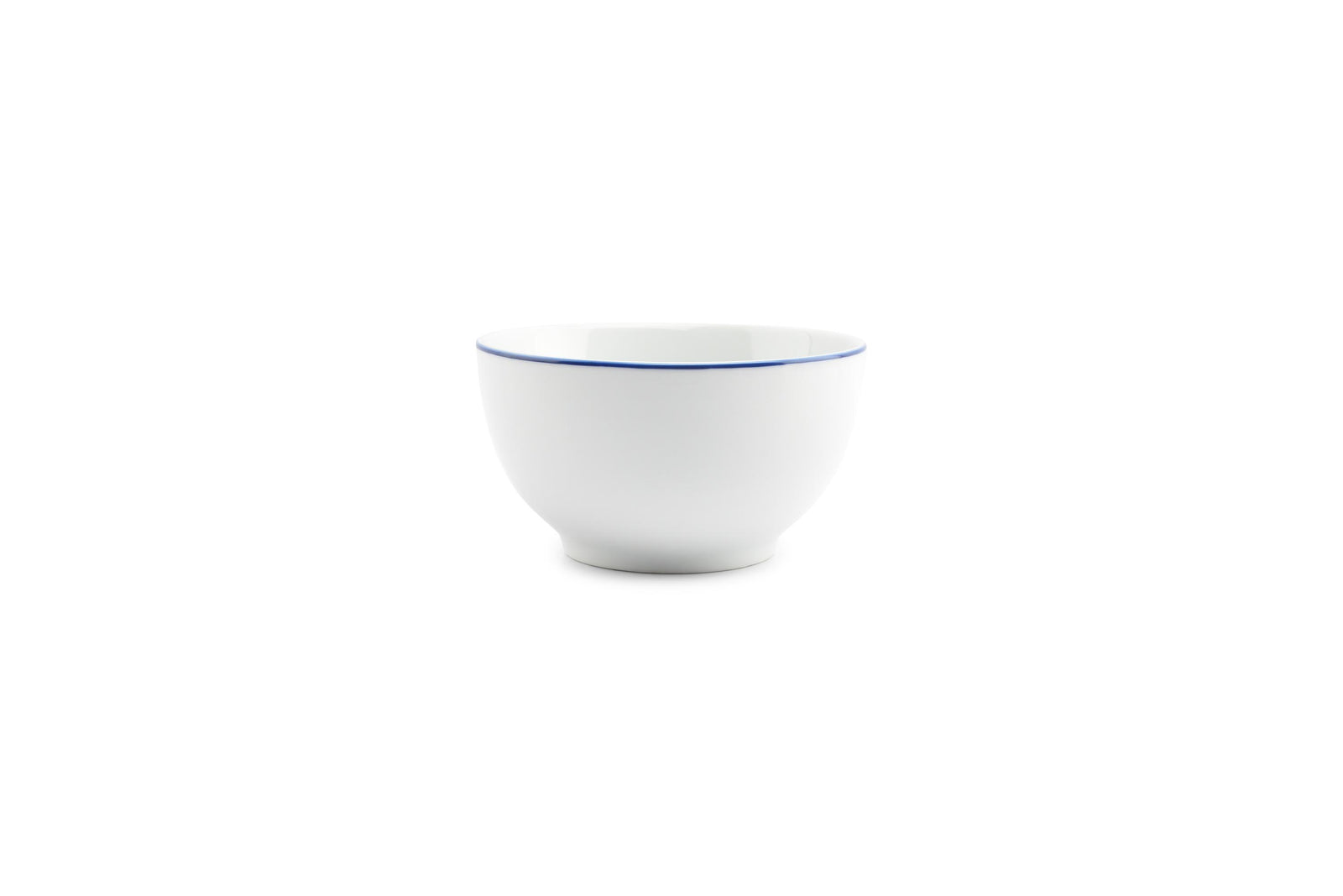 S&P - Basic White Bol 14xH8cm blue rim Basic White - 1 SET - 6 pièces