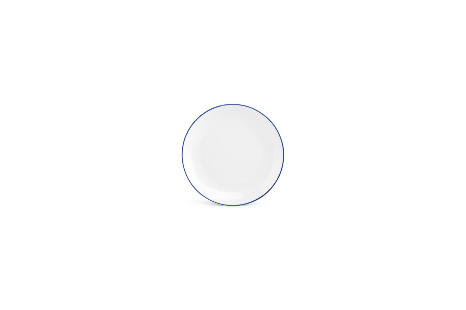 S&P - Basic White Plat bord 15cm coupe blue rim Basic White - 1 SET - 6 stuks