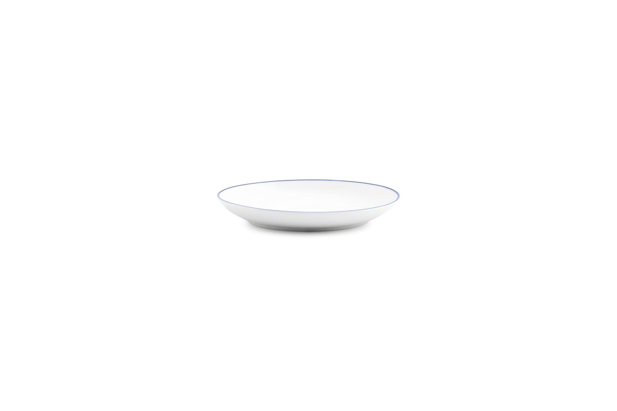 S&P - Basic White Plat bord 15cm coupe blue rim Basic White - 1 SET - 6 stuks