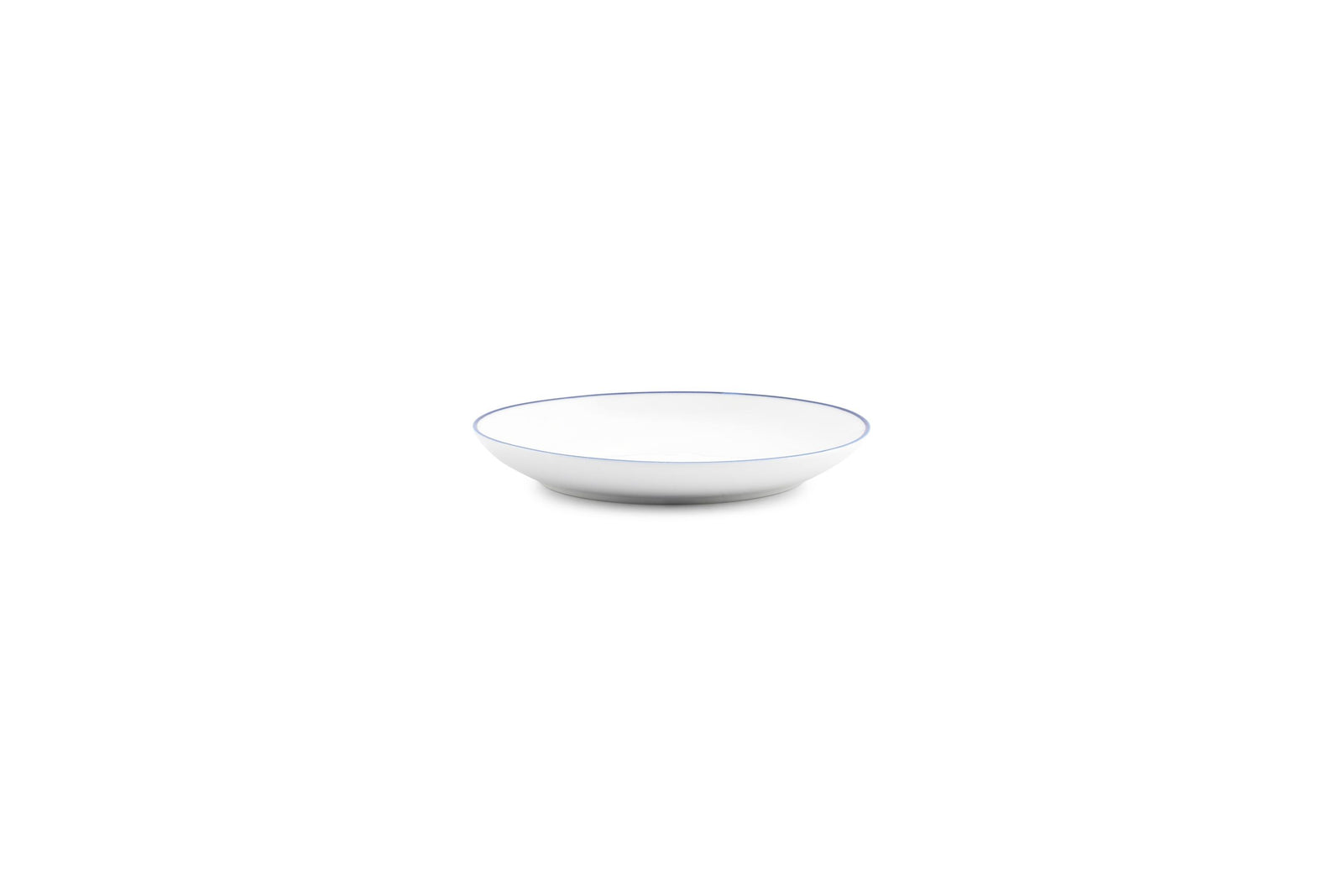 S&P - Basic White Plat bord 15cm coupe blue rim Basic White - 1 SET - 6 stuks
