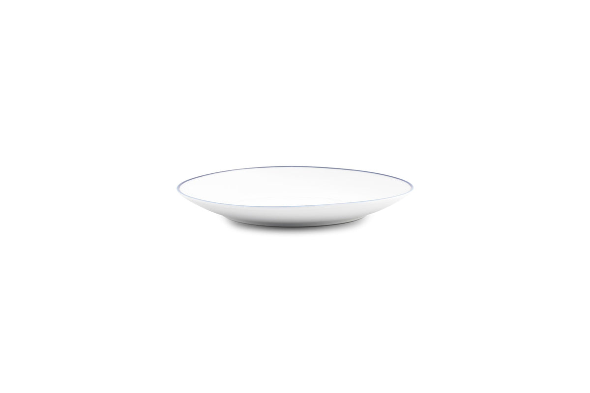 S&P - Basic White Plat bord 20,5cm coupe blue rim Basic White - 1 SET - 6 stuks