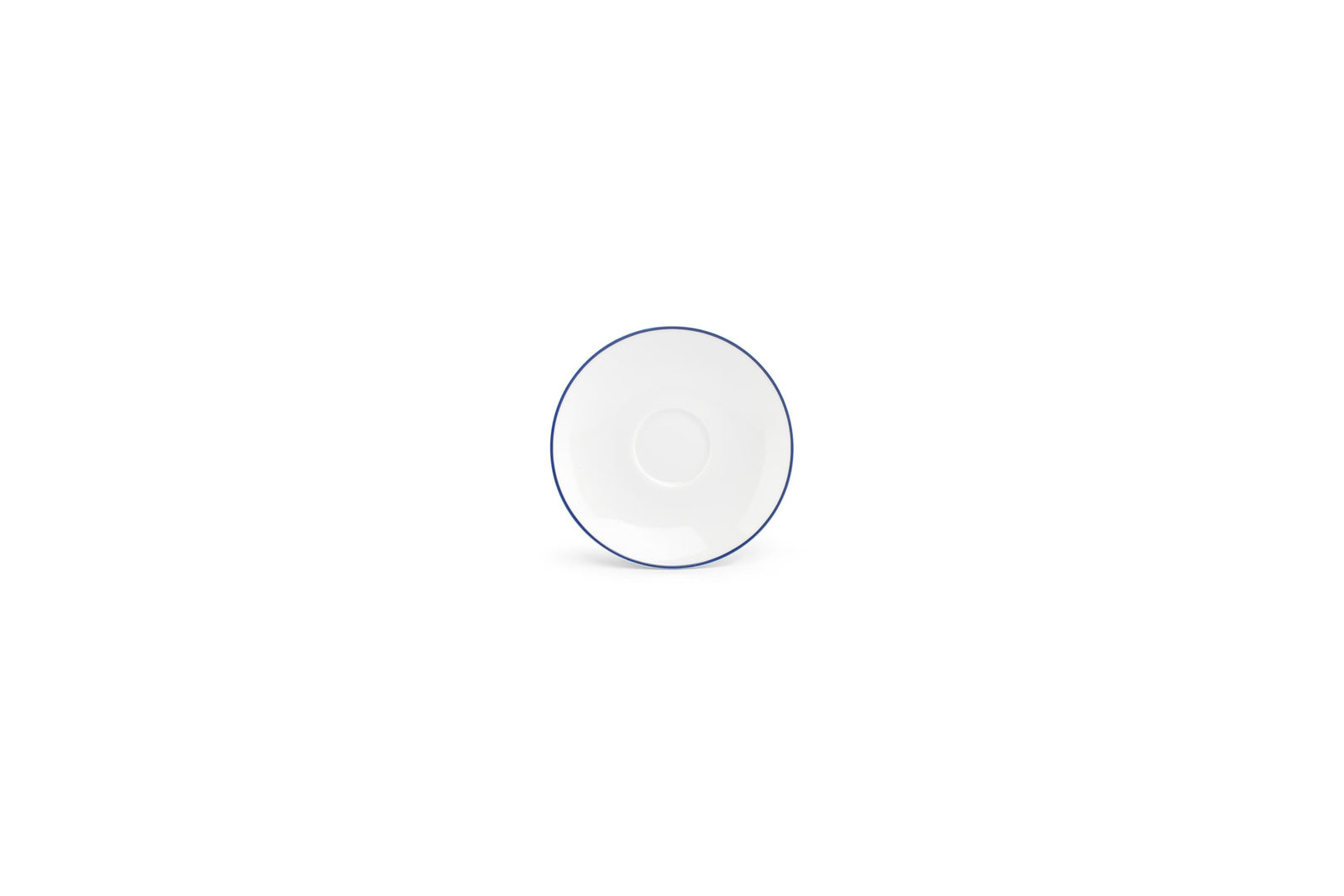 S&P - Basic White Mokkaschotel 12,5cm blue rim Basic White - 1 SET - 6 stuks