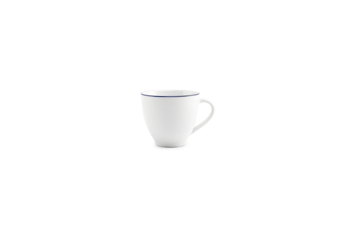 S&P - Basic White Tasse 20cl blue rim Basic White - 1 SET - 6 pièces