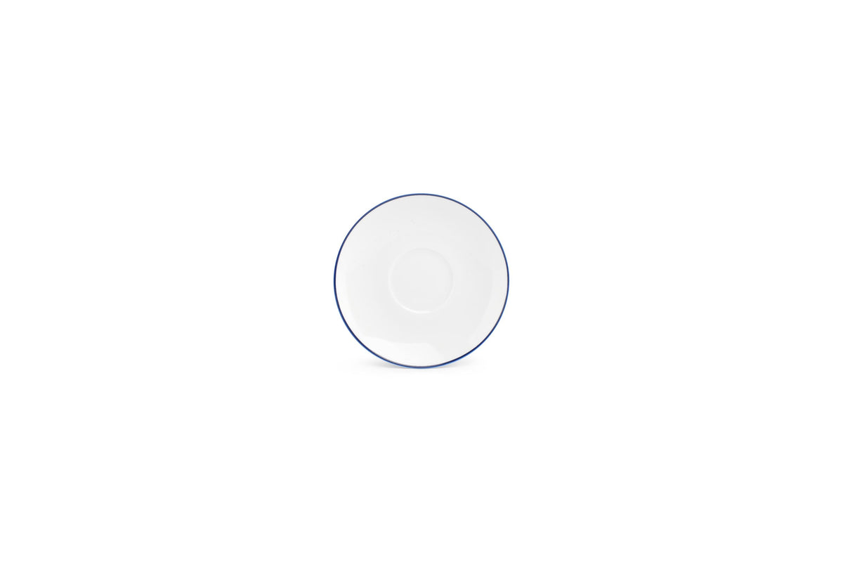 S&P - Basic White Schotel 14,5cm blue rim Basic White - 1 SET - 6 stuks