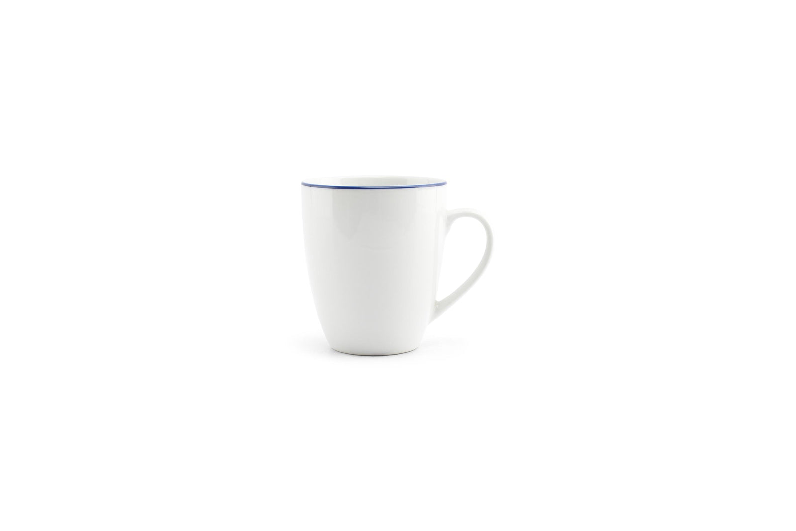 S&P - Basic White Chope 38cl blue rim Basic White - 1 SET - 6 pièces
