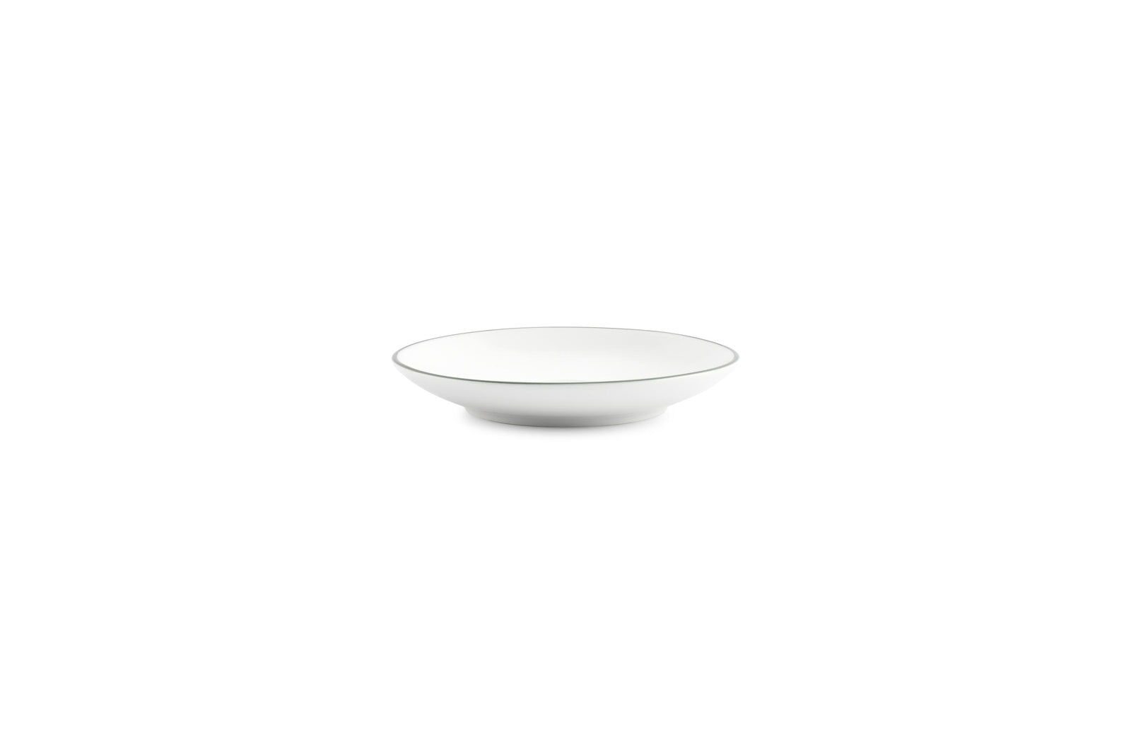 S&P - Basic White Mokkaschotel 12,5cm green rim Basic White - 1 SET - 6 stuks