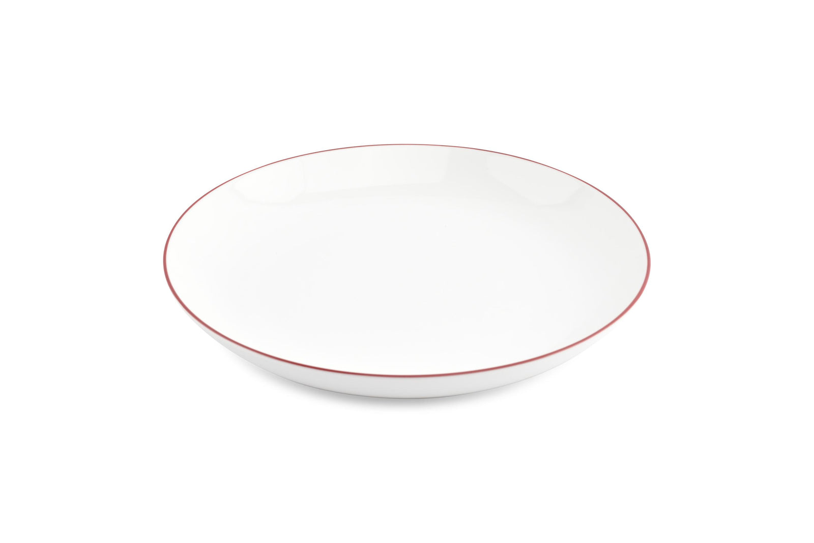 S&P - Basic White Kom 27xH4cm coupe burgundy rim Basic White - 1 SET - 6 stuks