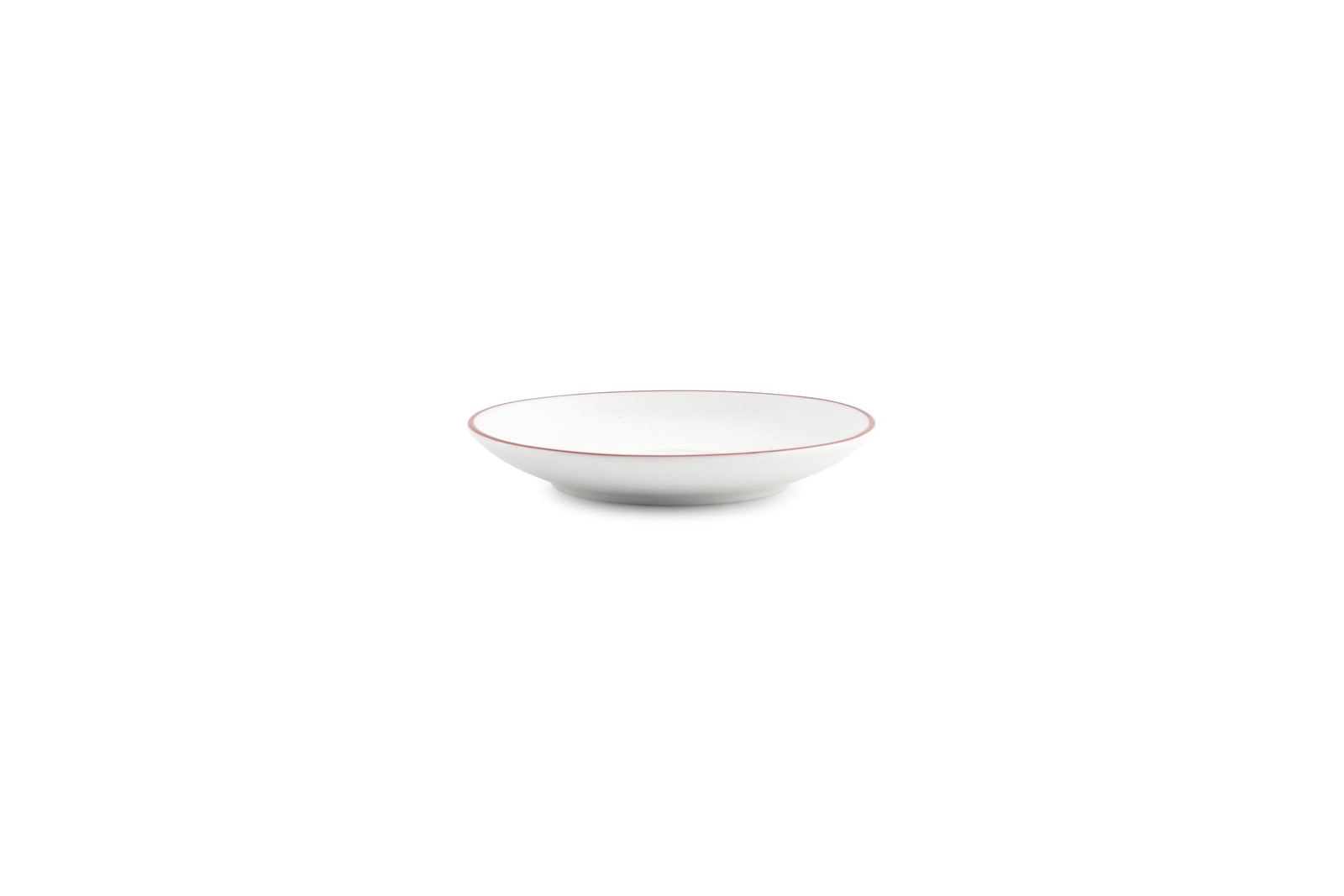 S&P - Basic White Mokkaschotel 12,5cm burgundy rim Basic White - 1 SET - 6 stuks