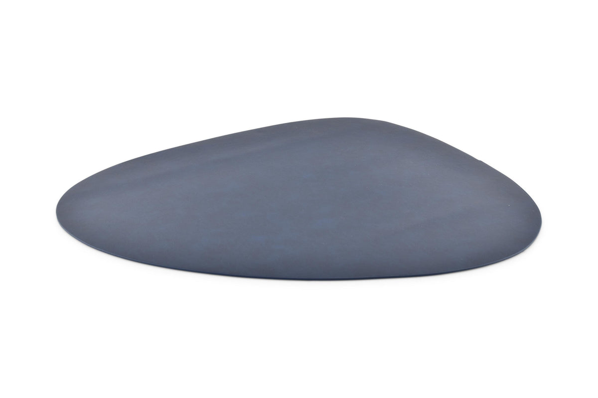 S&P - Placemat 45x37cm lederlook blauw Layer - 1 SET - 4 stuks