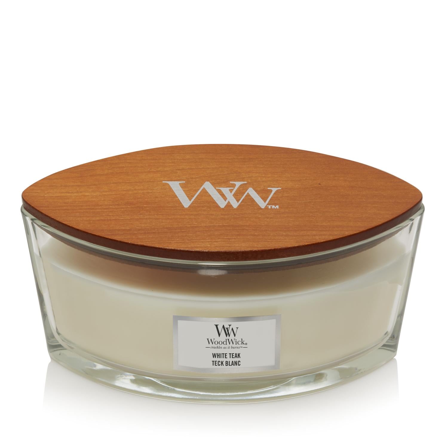 WW White Teak Ellipse Candle