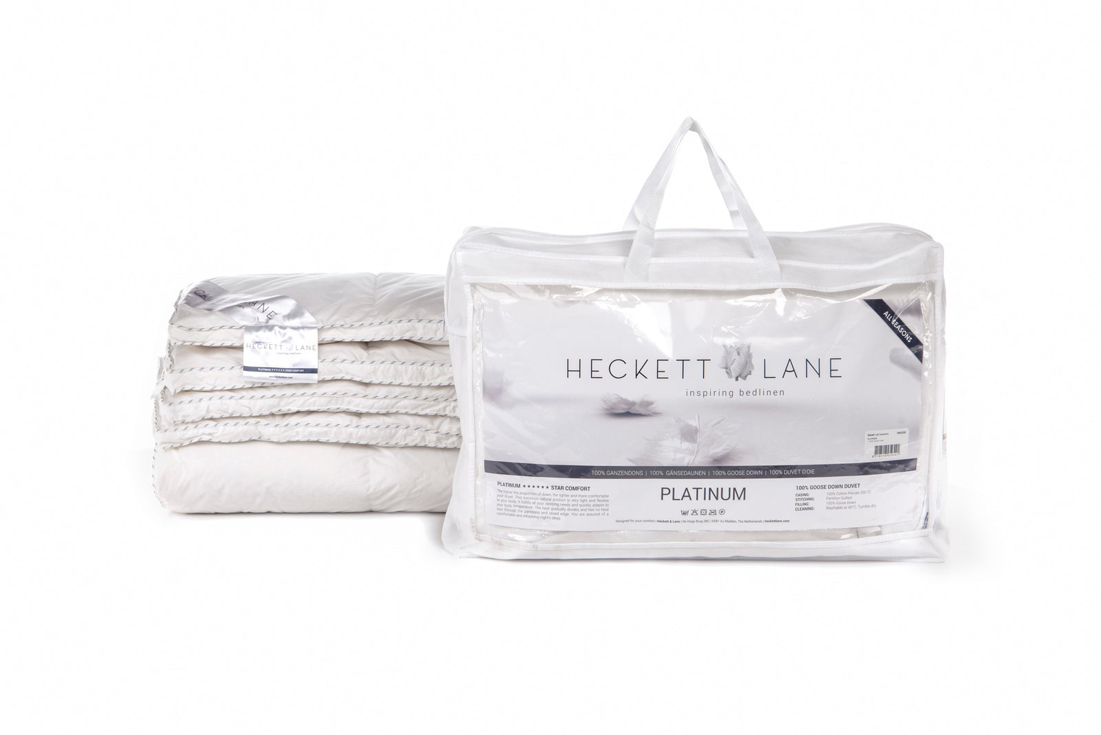 Heckettlane - Couette - Platinum Enkel - White