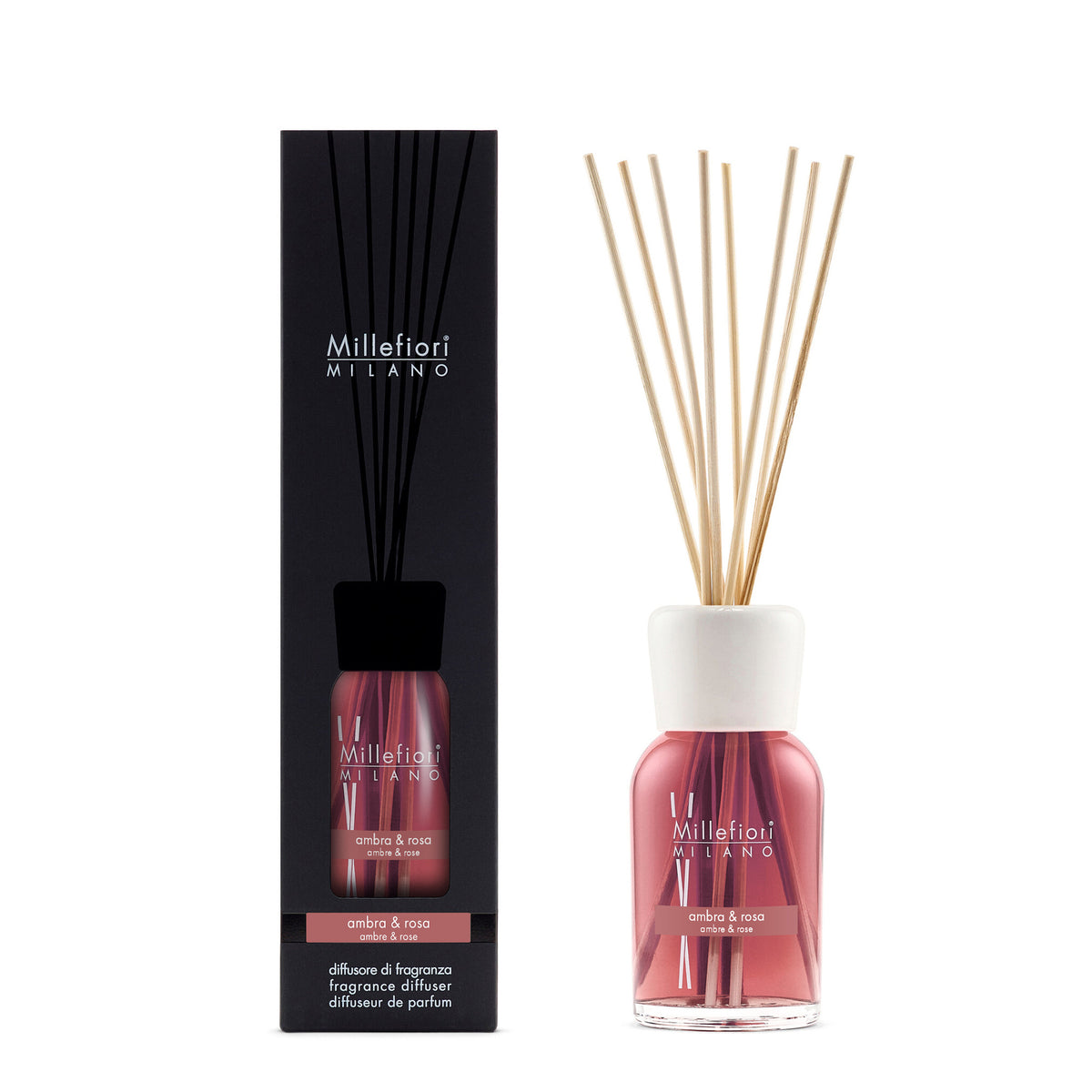 MM Milano Reed Diffuser 250 ml Ambra & Rosa