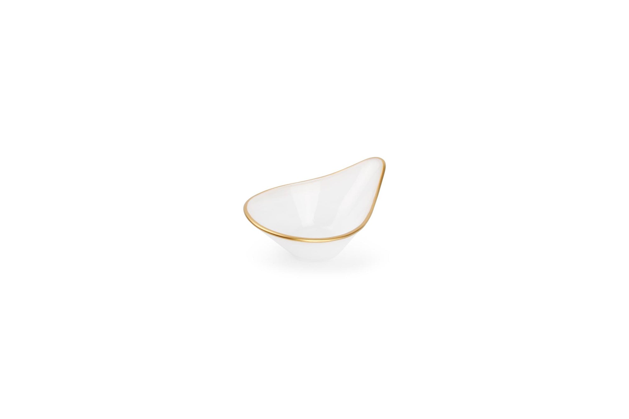 S&P - Kom 12xH5cm glas wit Glint - 1 SET - 6 stuks