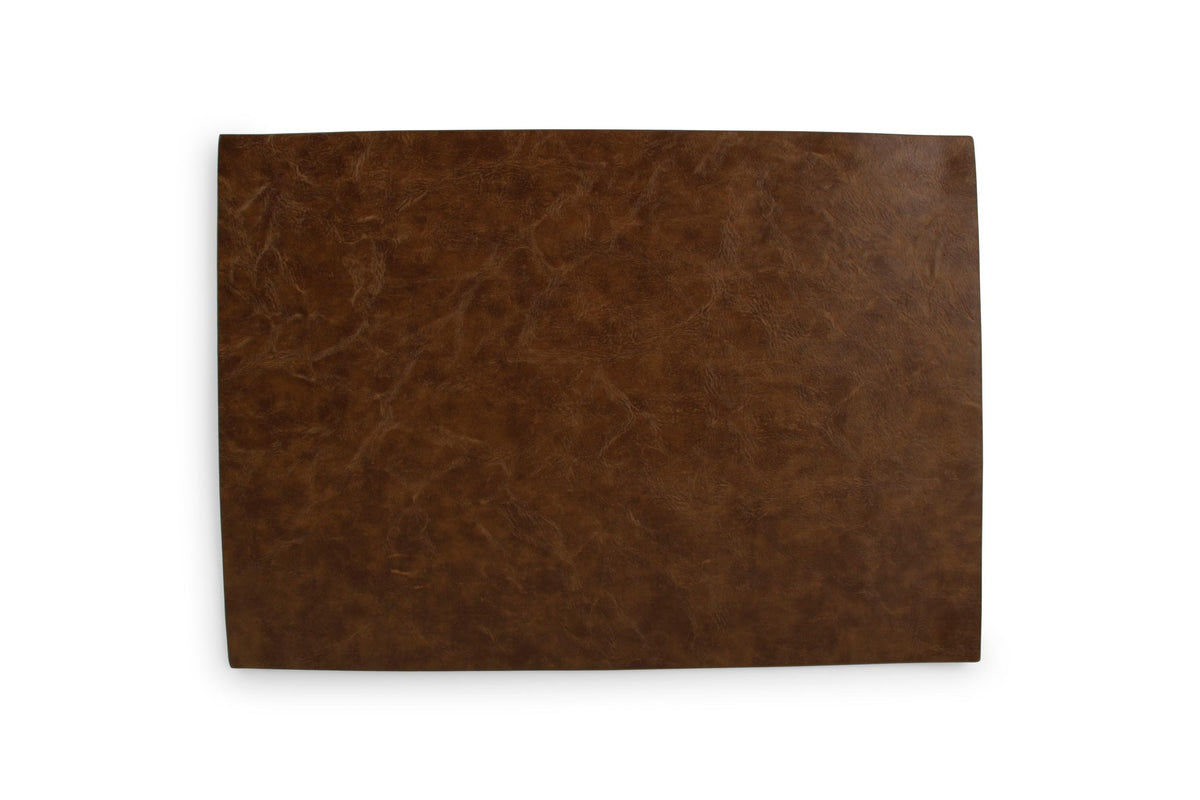 S&P - Placemat 43x30cm lederlook bruin vague Tabletop - 1 SET - 4 stuks