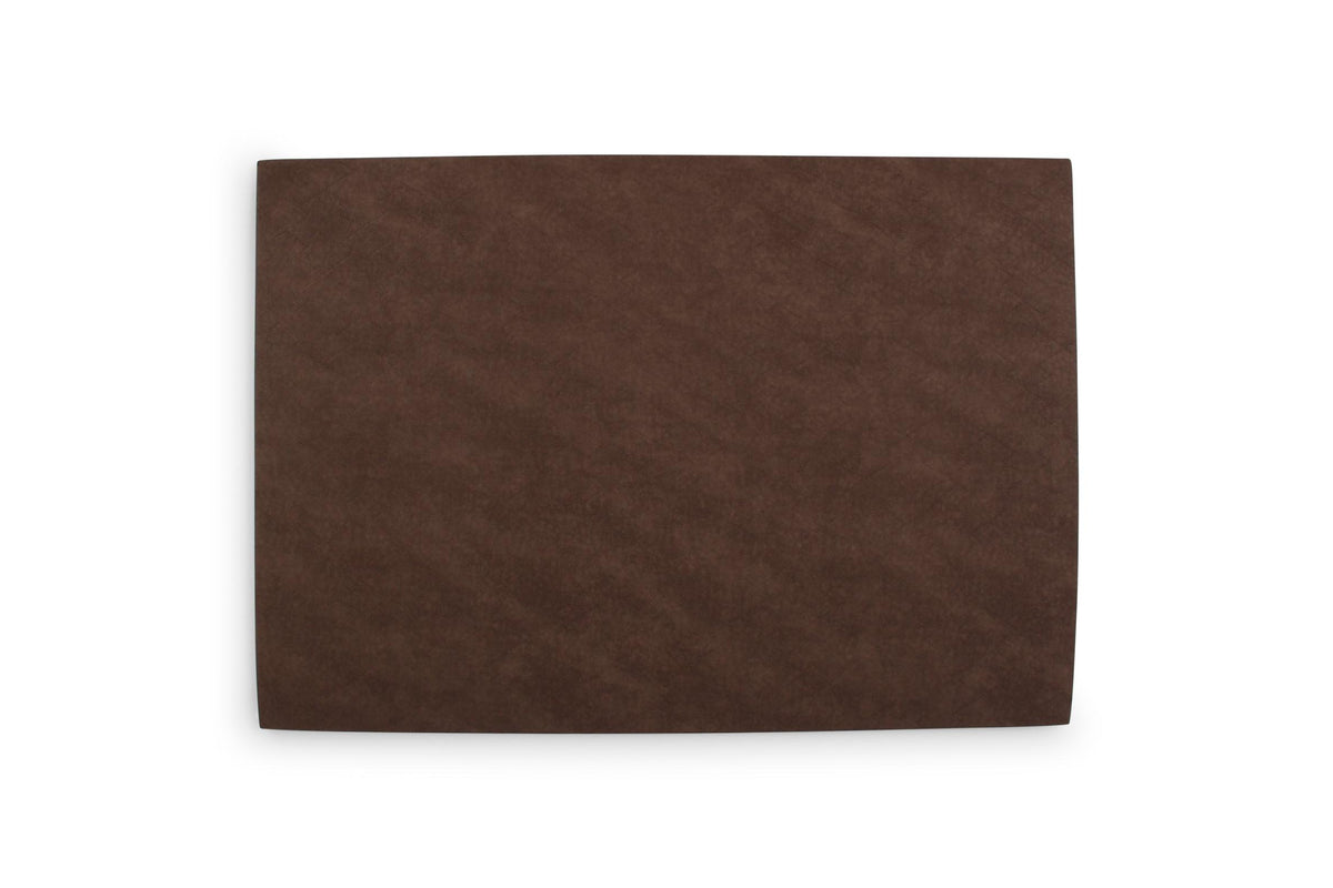 S&P - Set de table 43x30 faux cuir brun cross Dinner - 1 SET - 4 pièces