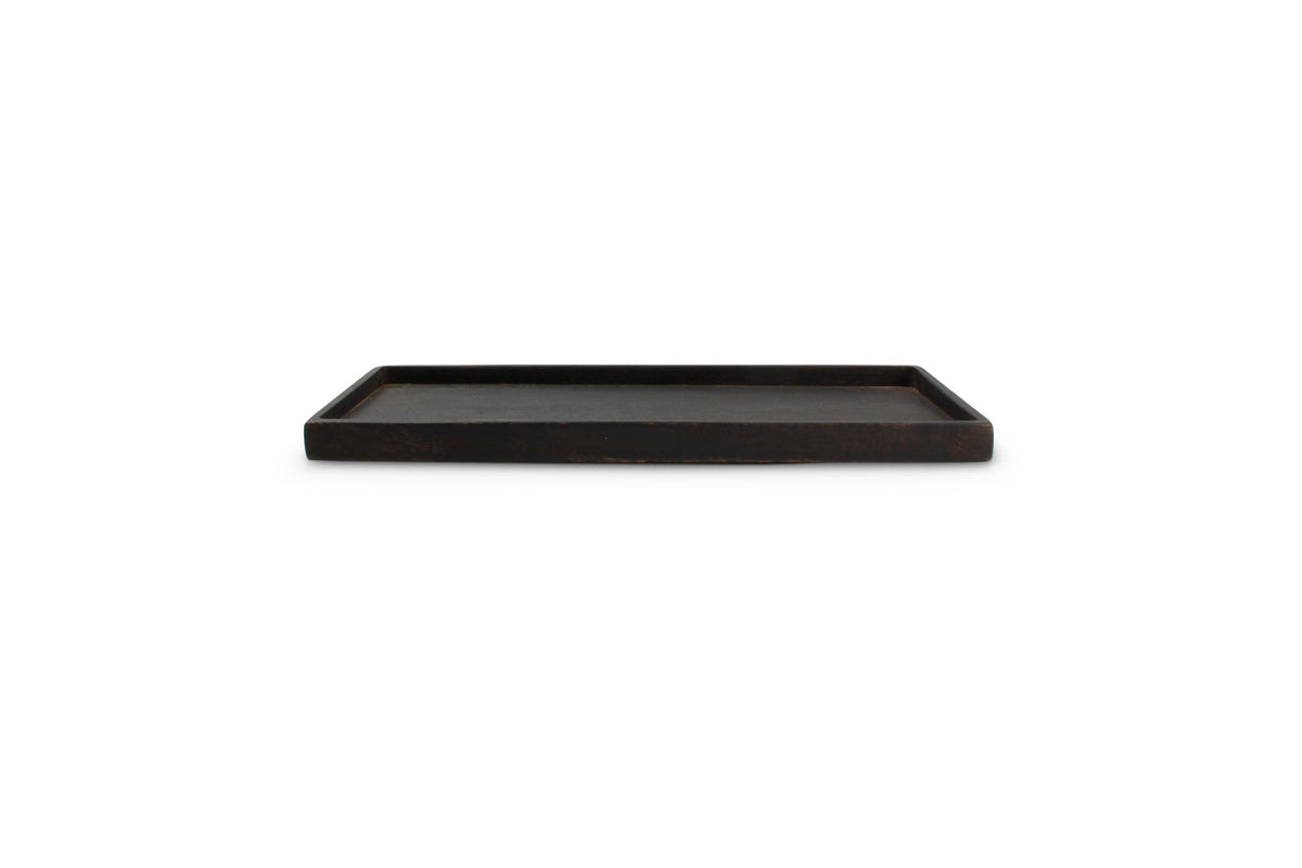 S&amp;P - Serving board 30x13cm wood black Rural