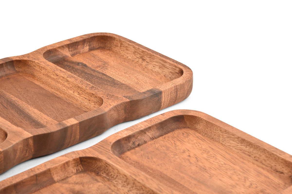 S&amp;P - Plat à servir 28x19xH3cm 2 parties Chop