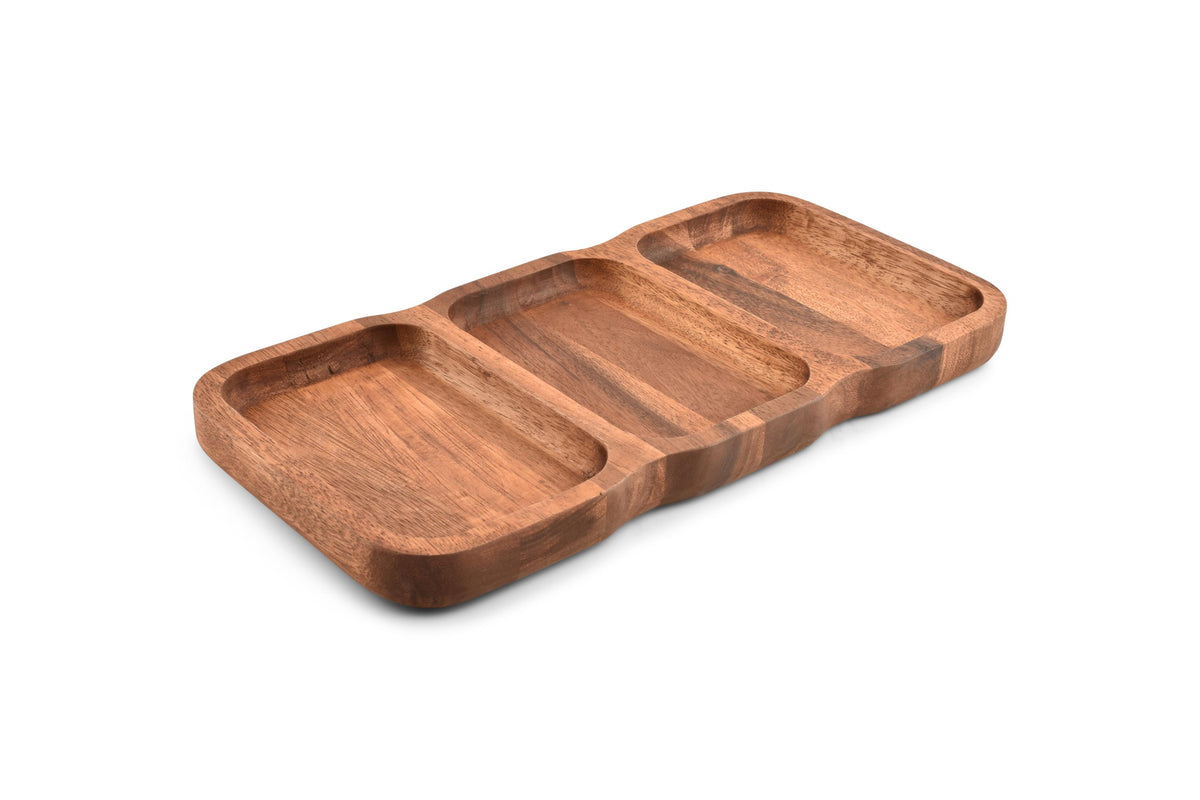 S&amp;P - Plat à servir 38x19xH3cm 3 parties Chop