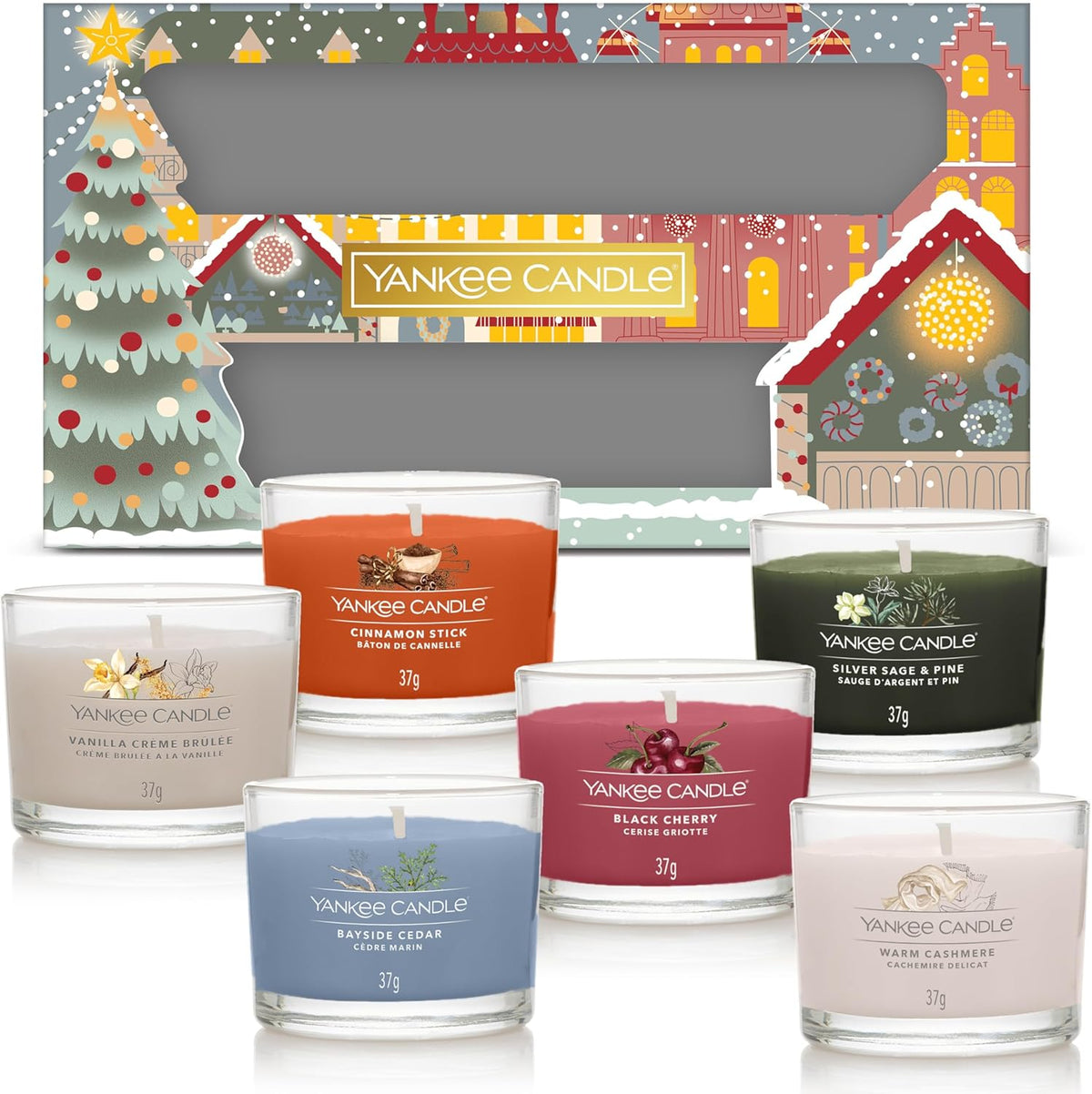YC Passport to the Holidays 6 Signature Filled Votive Gift Set