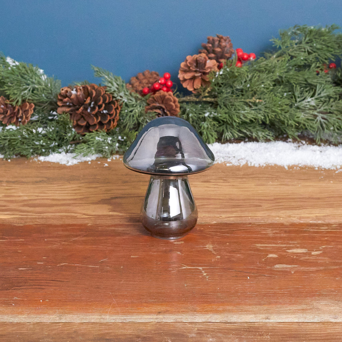 Champignon en verre lustre onyx, moyen