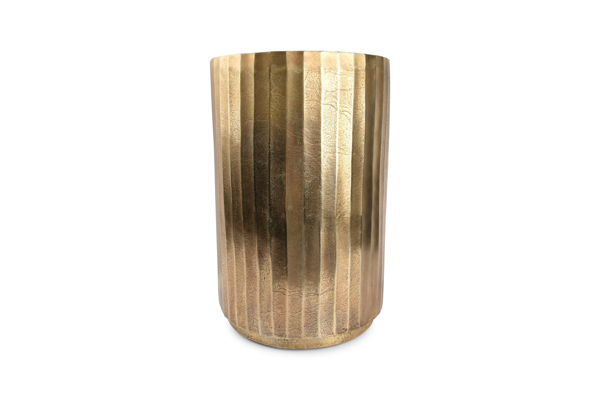 S&amp;P - Side table 31xH45cm ribbed gold Duro