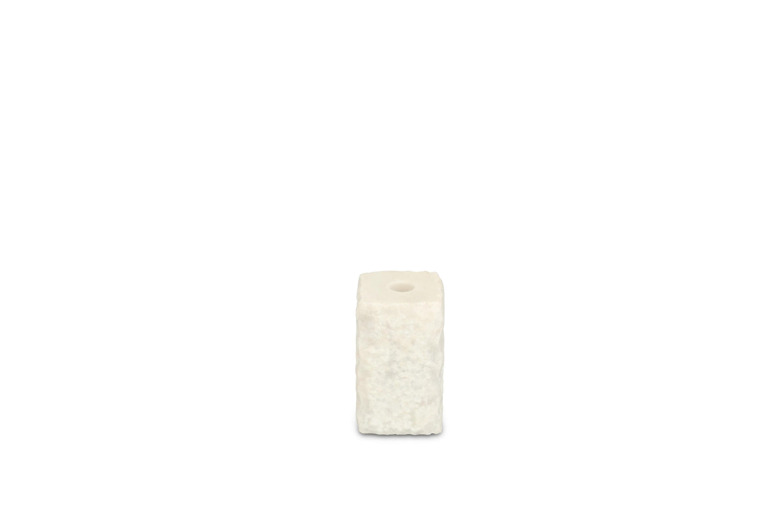 S&P - Kandelaar 8x8xH13,5cm marmer wit Opus