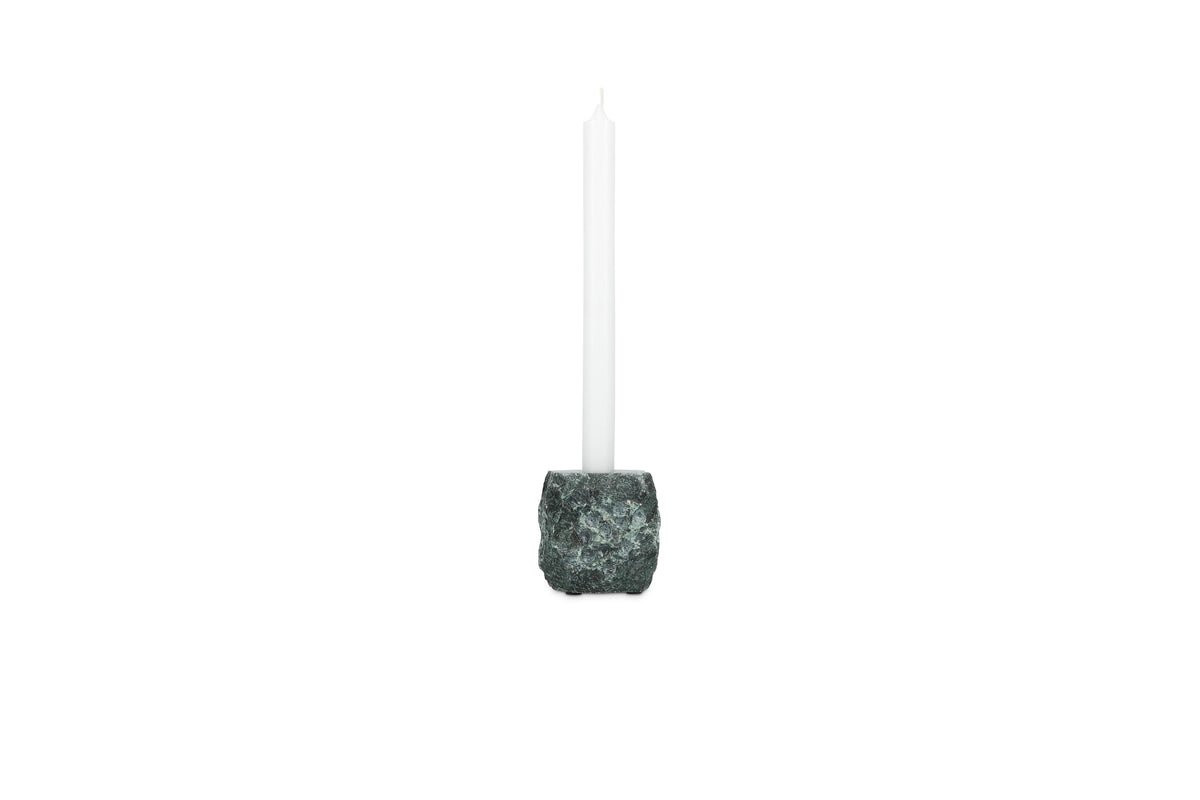 S&P - Kandelaar 8x8xH8cm marmer groen Opus
