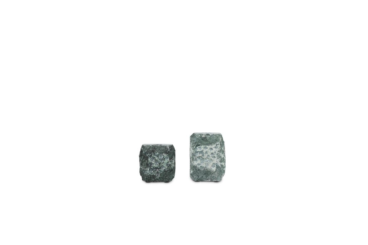 S&P - Kandelaar 8x8xH8cm marmer groen Opus