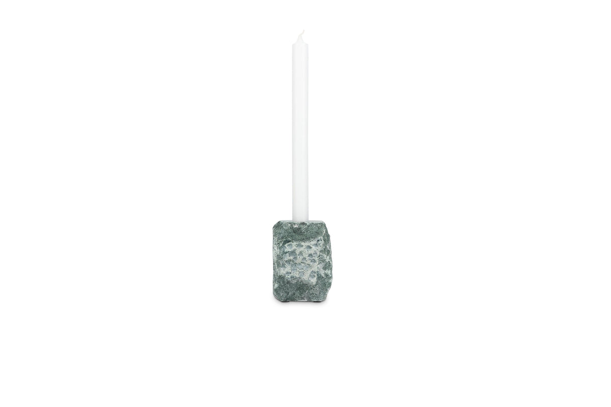 S&P - Kandelaar 8x8xH13,5cm marmer groen Opus