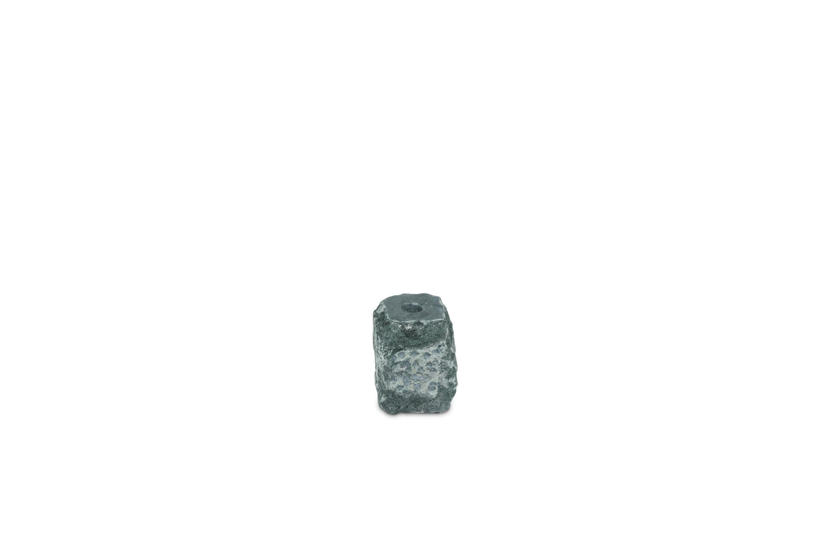 S&P - Kandelaar 8x8xH13,5cm marmer groen Opus